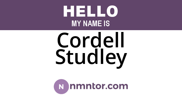 Cordell Studley