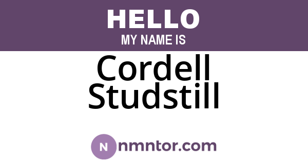 Cordell Studstill
