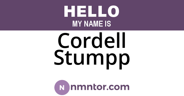 Cordell Stumpp