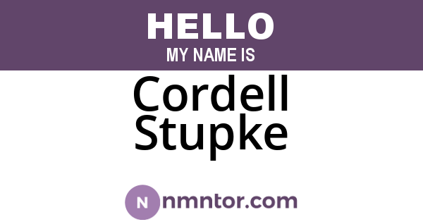 Cordell Stupke
