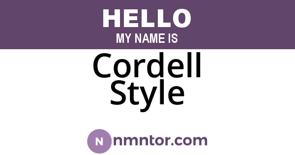 Cordell Style