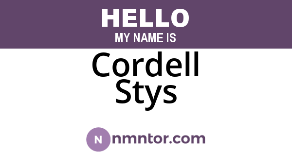 Cordell Stys