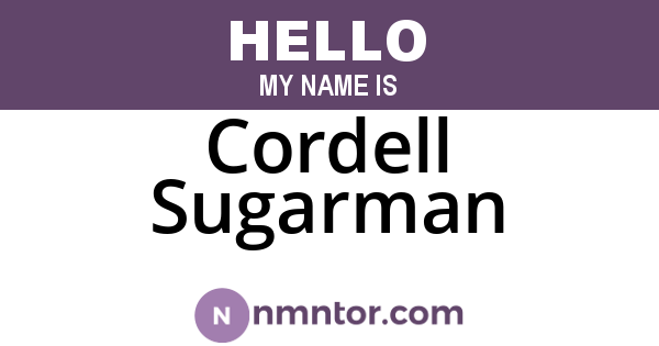 Cordell Sugarman