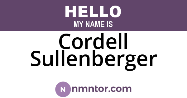 Cordell Sullenberger