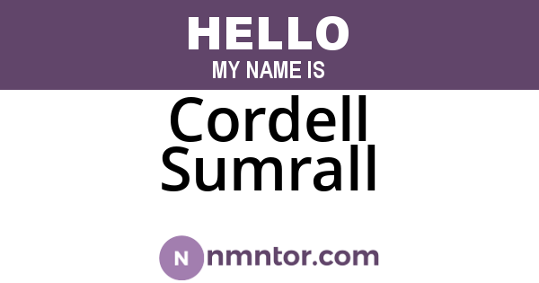 Cordell Sumrall