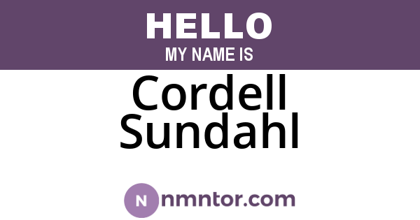 Cordell Sundahl