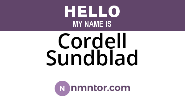 Cordell Sundblad