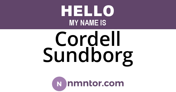 Cordell Sundborg