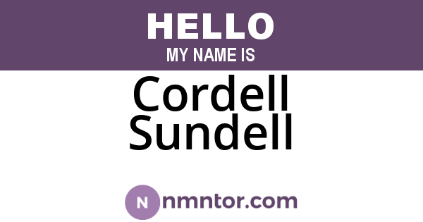 Cordell Sundell