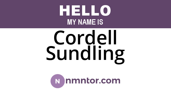 Cordell Sundling