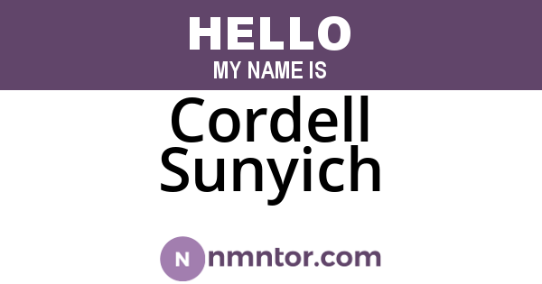 Cordell Sunyich