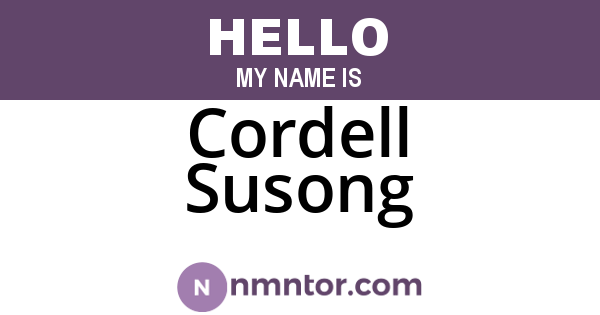 Cordell Susong