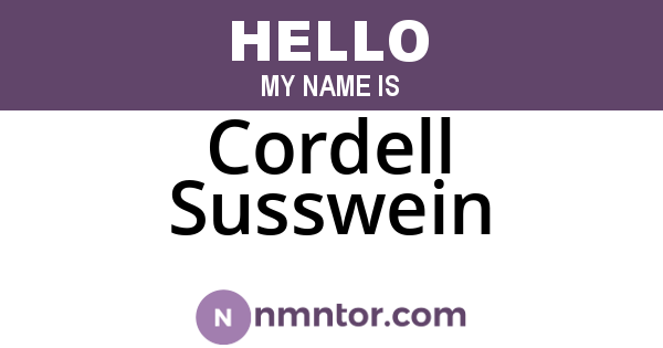 Cordell Susswein