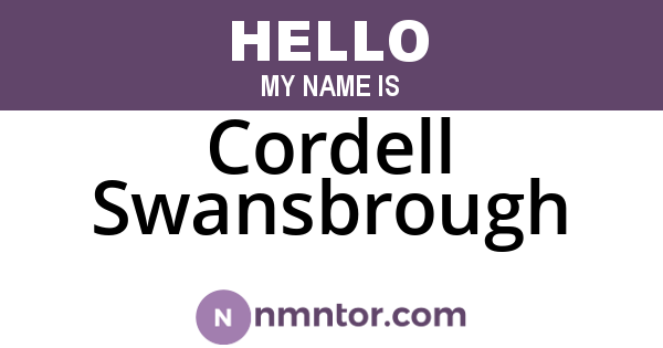 Cordell Swansbrough