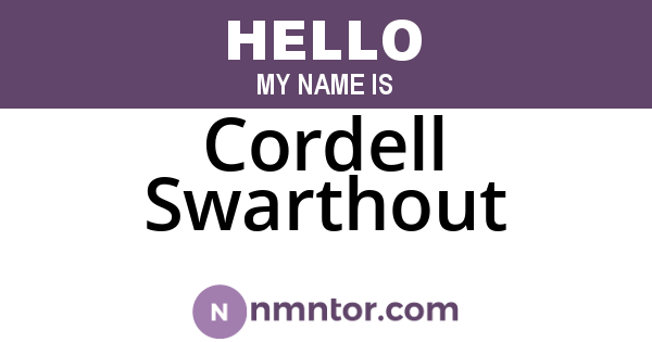 Cordell Swarthout