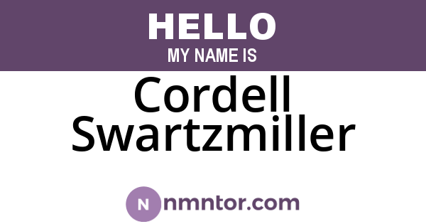 Cordell Swartzmiller
