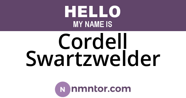 Cordell Swartzwelder