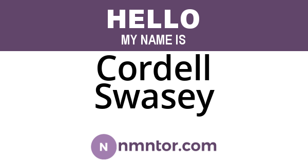 Cordell Swasey
