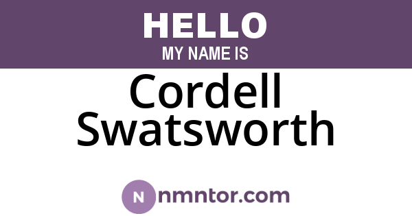 Cordell Swatsworth