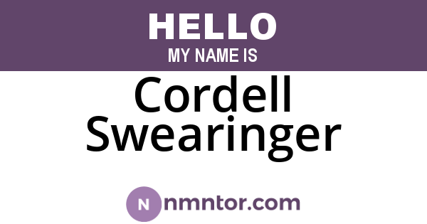 Cordell Swearinger