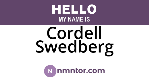 Cordell Swedberg