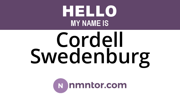 Cordell Swedenburg