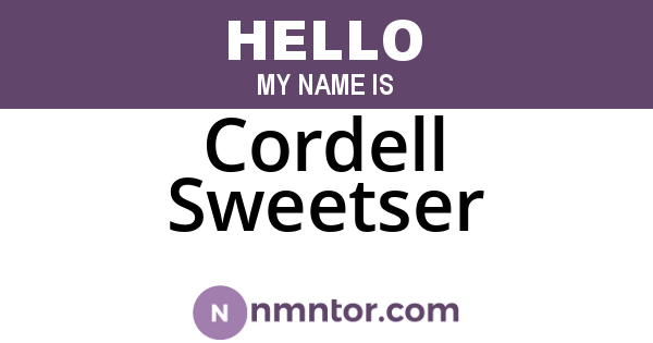 Cordell Sweetser