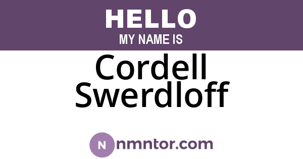 Cordell Swerdloff