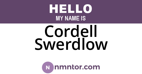 Cordell Swerdlow
