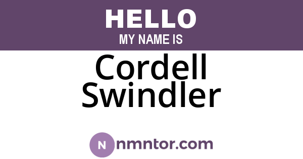 Cordell Swindler
