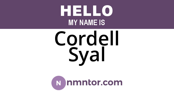 Cordell Syal