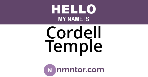 Cordell Temple
