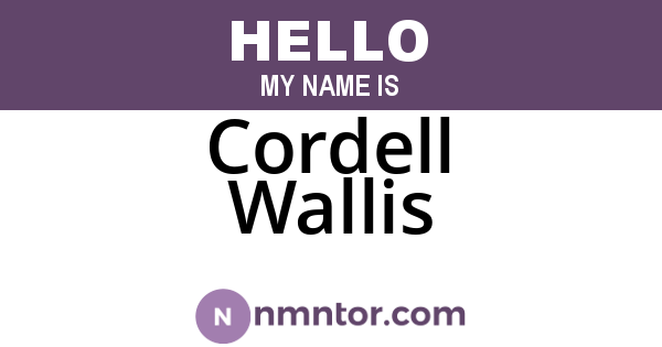 Cordell Wallis