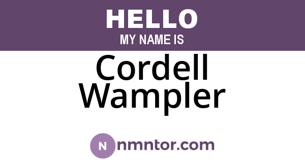 Cordell Wampler