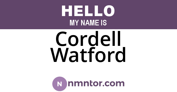 Cordell Watford