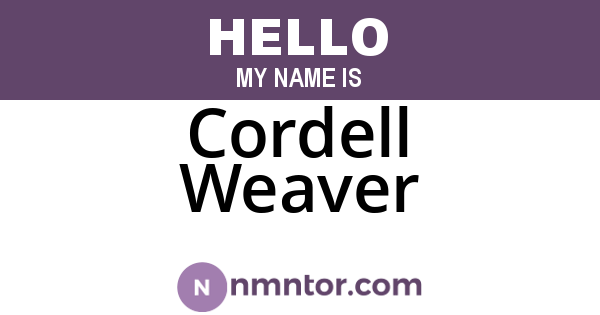 Cordell Weaver