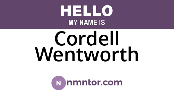 Cordell Wentworth
