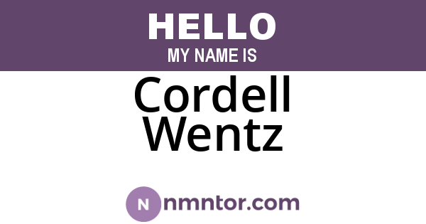 Cordell Wentz
