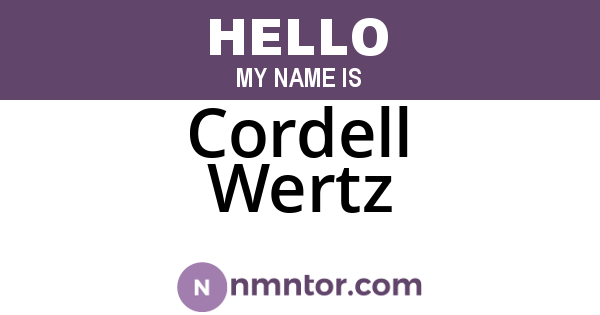Cordell Wertz