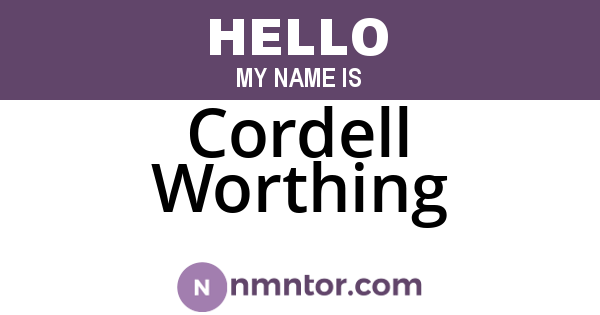 Cordell Worthing