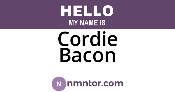 Cordie Bacon