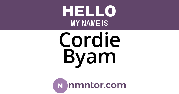 Cordie Byam
