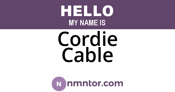 Cordie Cable