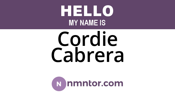 Cordie Cabrera