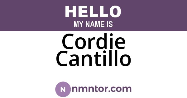 Cordie Cantillo