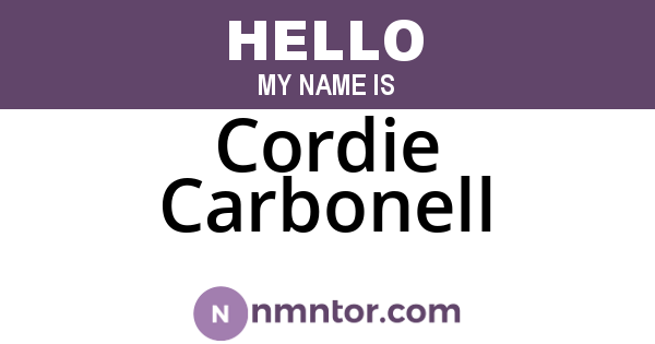 Cordie Carbonell
