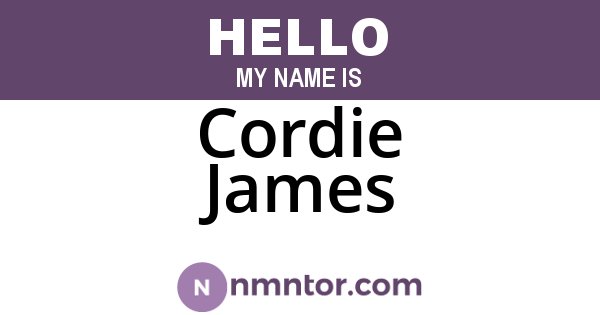 Cordie James