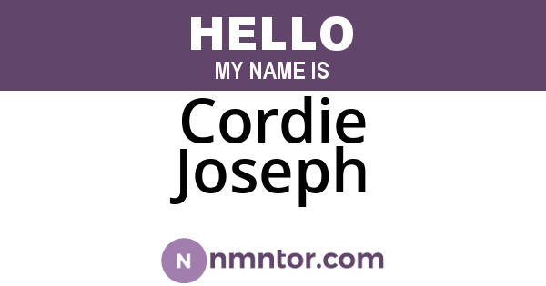 Cordie Joseph