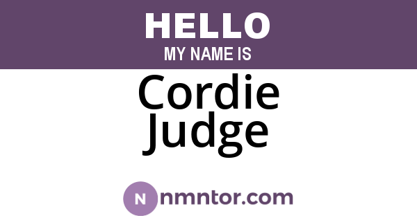 Cordie Judge