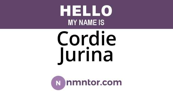 Cordie Jurina